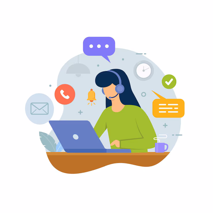 24/7 Customer Support Illustration